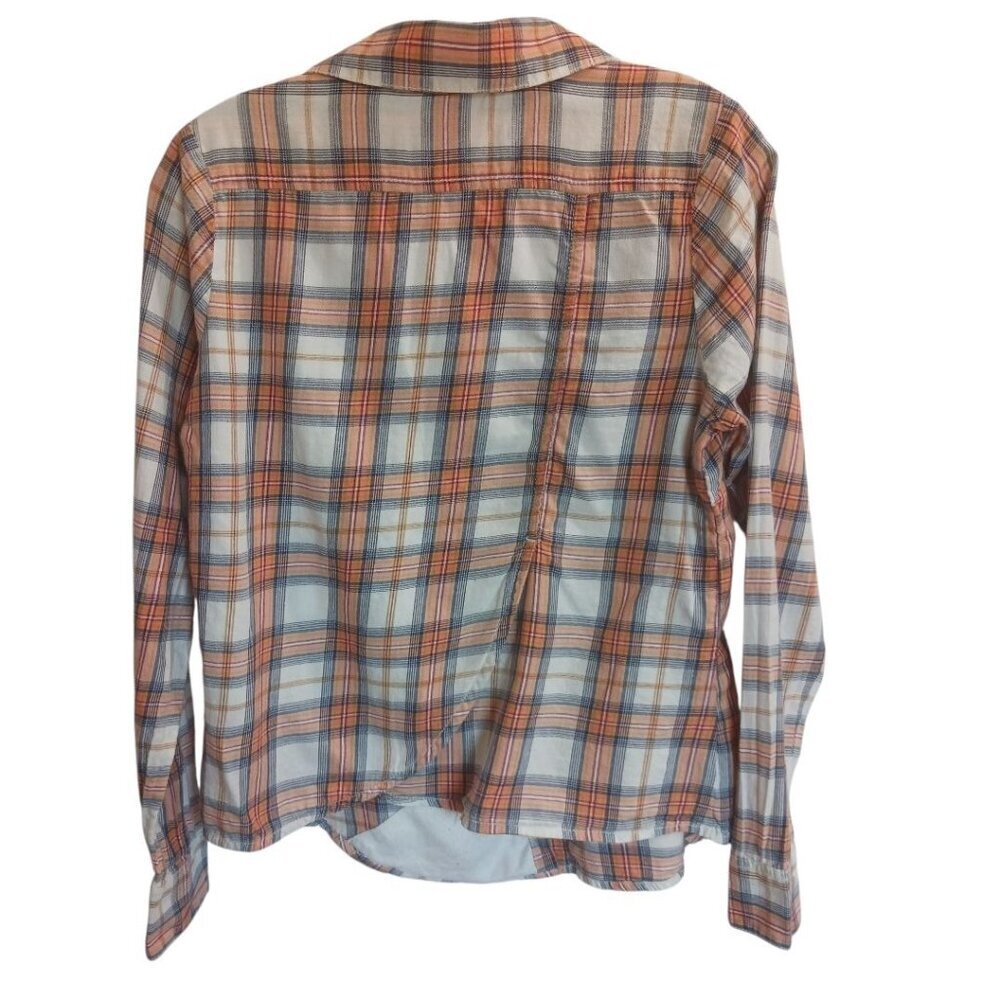 Aventura Women Plaid Button-Up Long-Sleeve Shirt Organic Cotton Multicolor Small - Picture 2 of 14